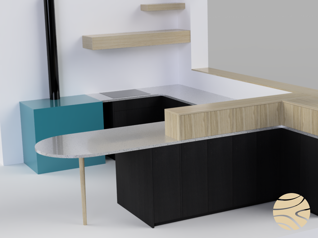 keuken eikfineer - 3D CAD